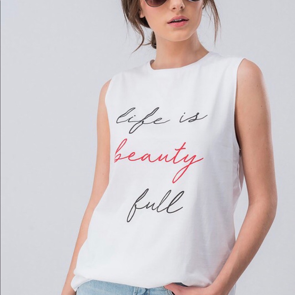 ✨ Life is Beauty Full Graphic Tank